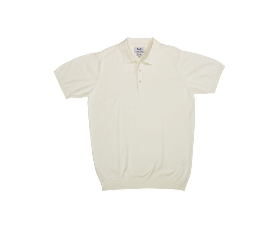 Unbleached men's polo shirt - BRAIDEN
