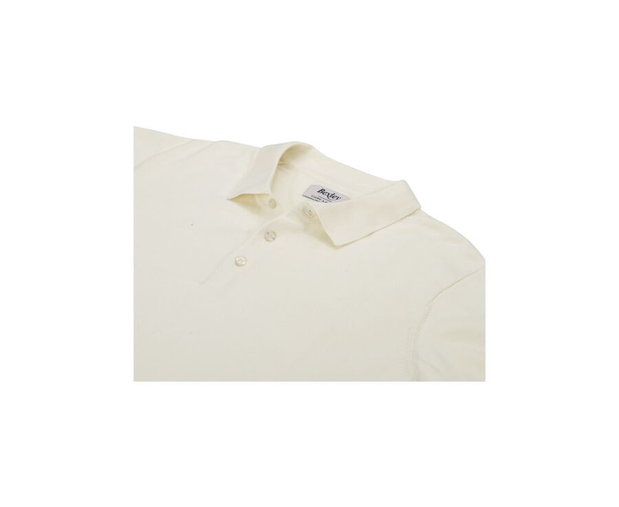 Unbleached men's polo shirt - BRAIDEN