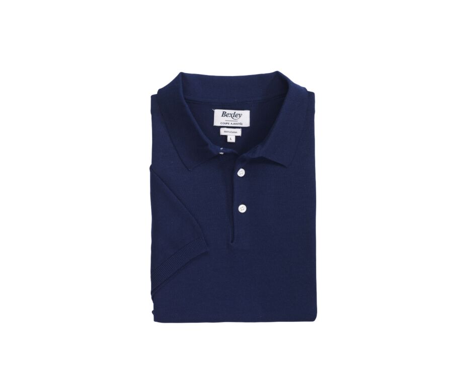 Navy men's polo shirt - BRAIDEN