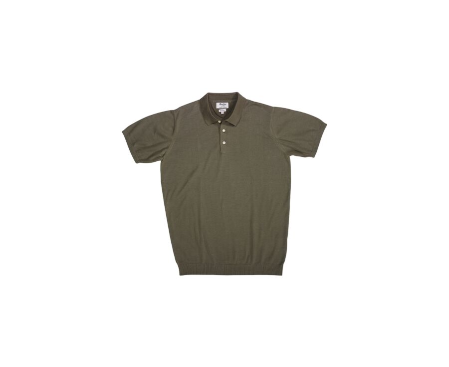 Green Khaki men's polo shirt - BRAIDEN
