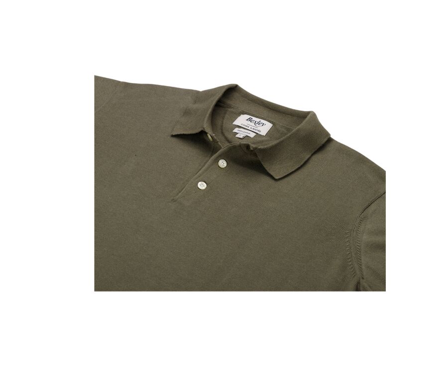 Green Khaki men's polo shirt - BRAIDEN