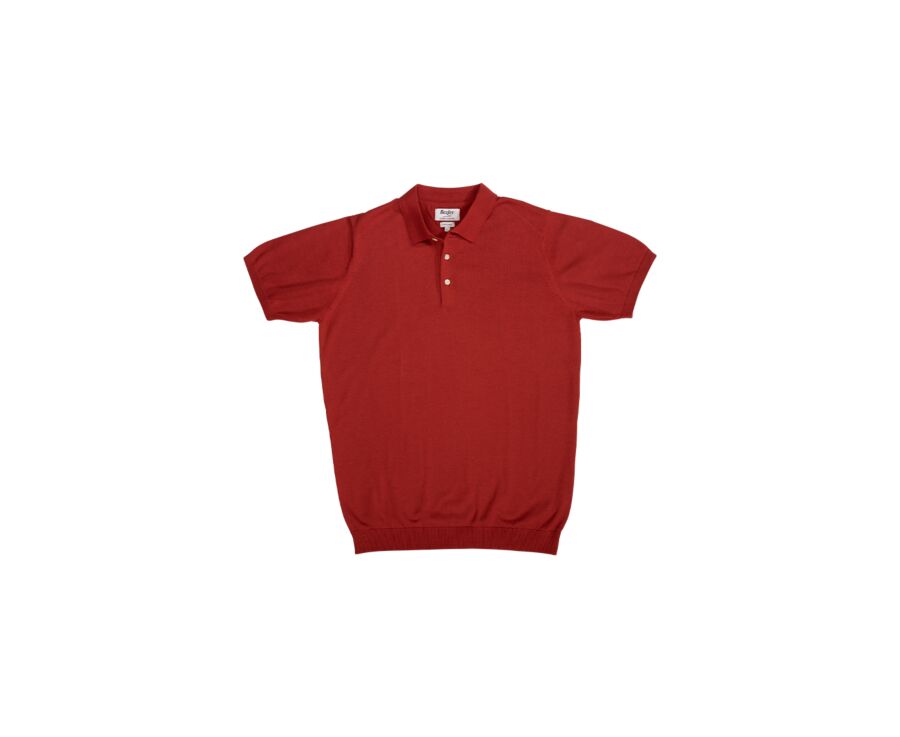 Dark Red men's polo shirt - BRAIDEN