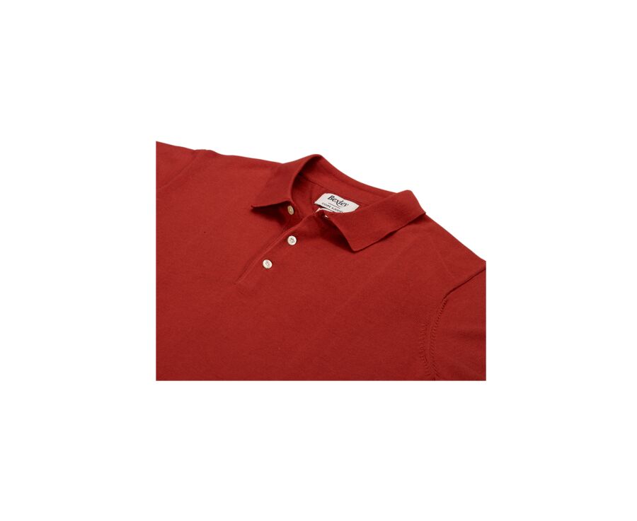 Dark Red men's polo shirt - BRAIDEN