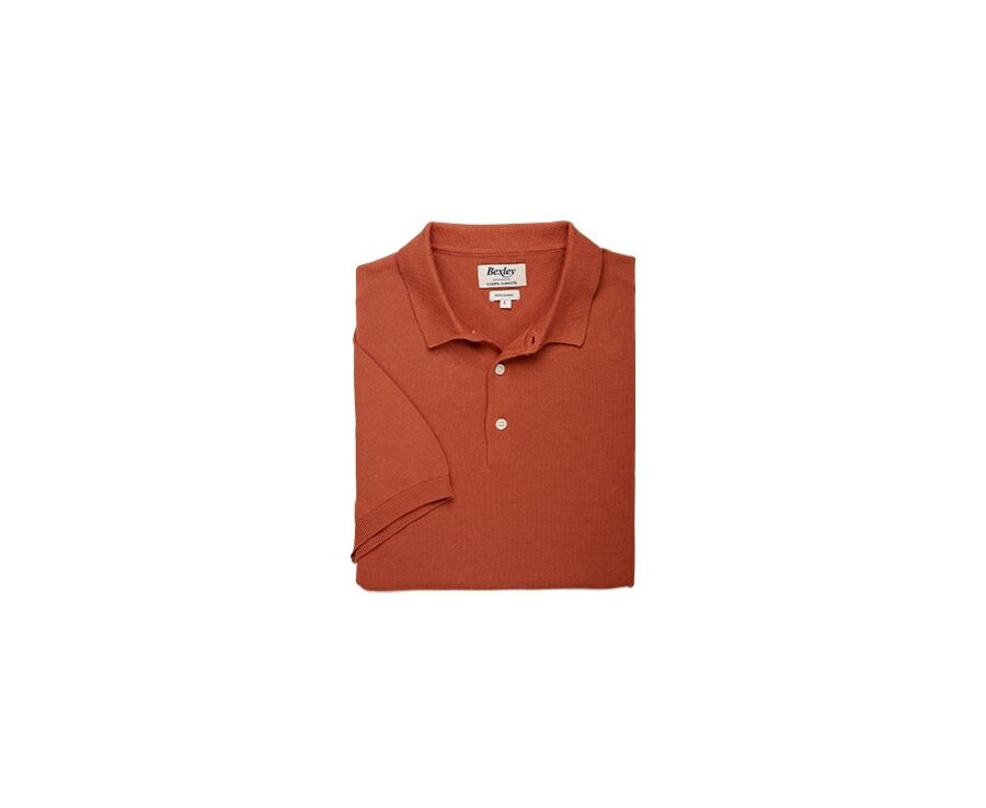 Men’s Dress Knit Polo Shirt Terracotta - BRAIDEN II