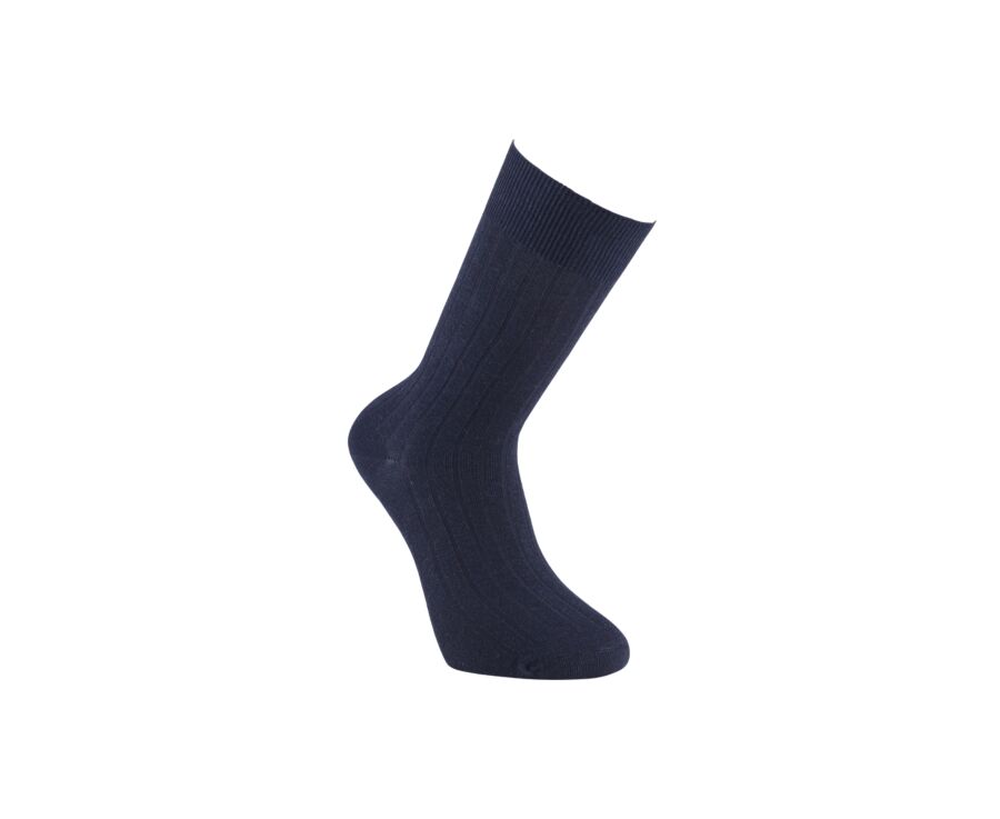Men's Middle Navy cotton linen socks