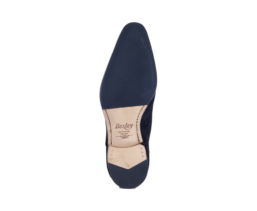 Black Suede Oxford shoes - Leather outsole with rubber pad - SPEZIA II PATIN