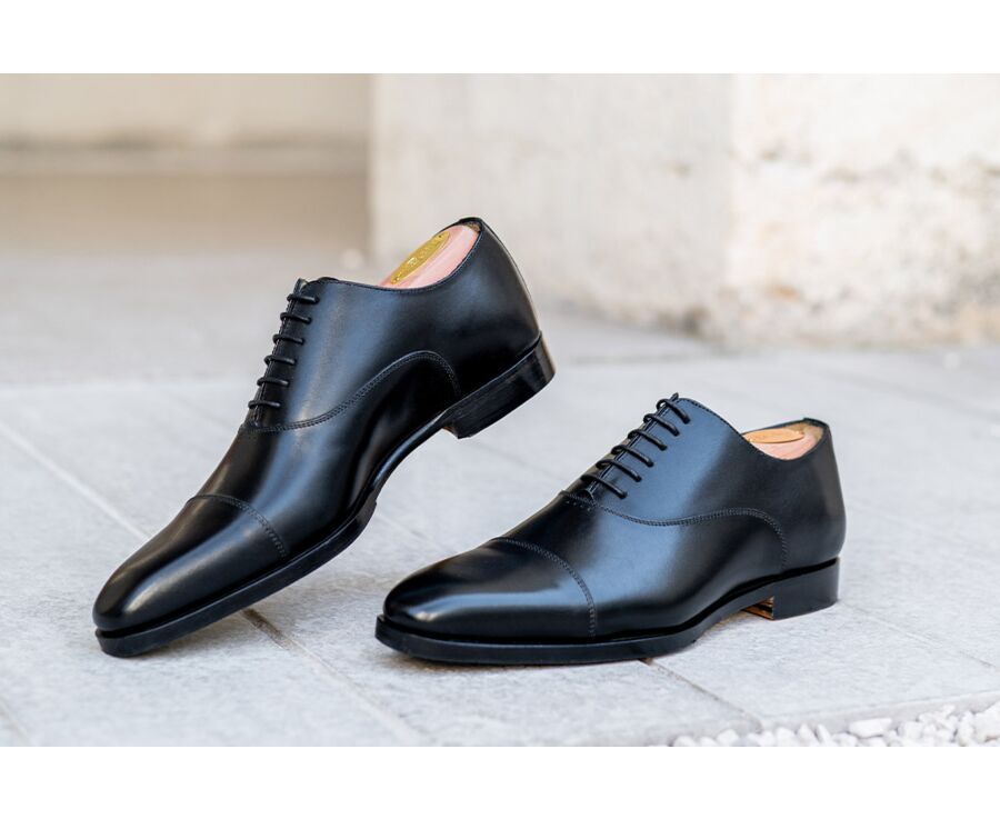 Black Oxford shoes - Leather outsole & rubber pad - SPEZIA II PATIN