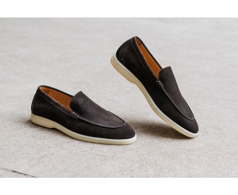 Bitter Chocolate Suede  Men's loafers - MANASOTA II