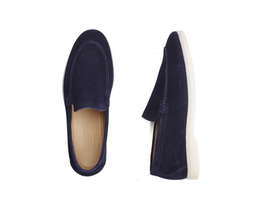 Navy Suede Men's loafers - MANASOTA III