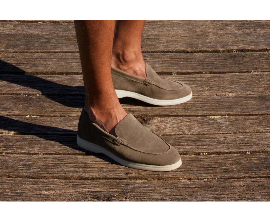  Khaki Suede Men's loafers - MANASOTA II