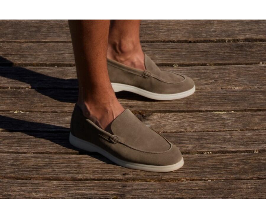 Khaki Suede Men's loafers - MANASOTA III