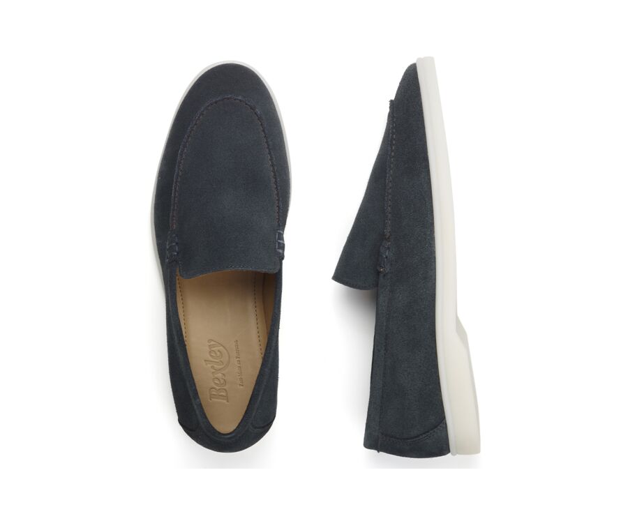 Dark Green Suade  Men's loafers - MANASOTA II
