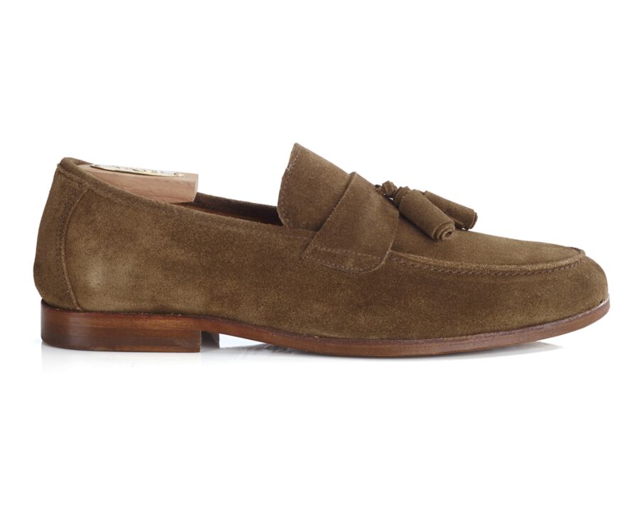 Hazelnut Leather Suede Men's loafers - BROGLIO