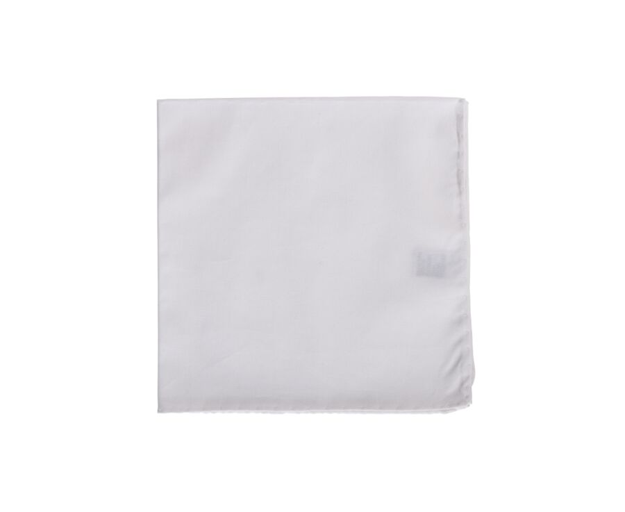 White Cotton Pocket Square 