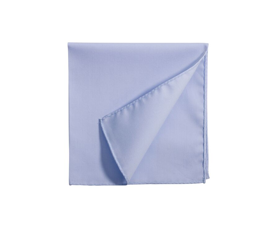 Plain Cotton Pocket Square Sky Blue