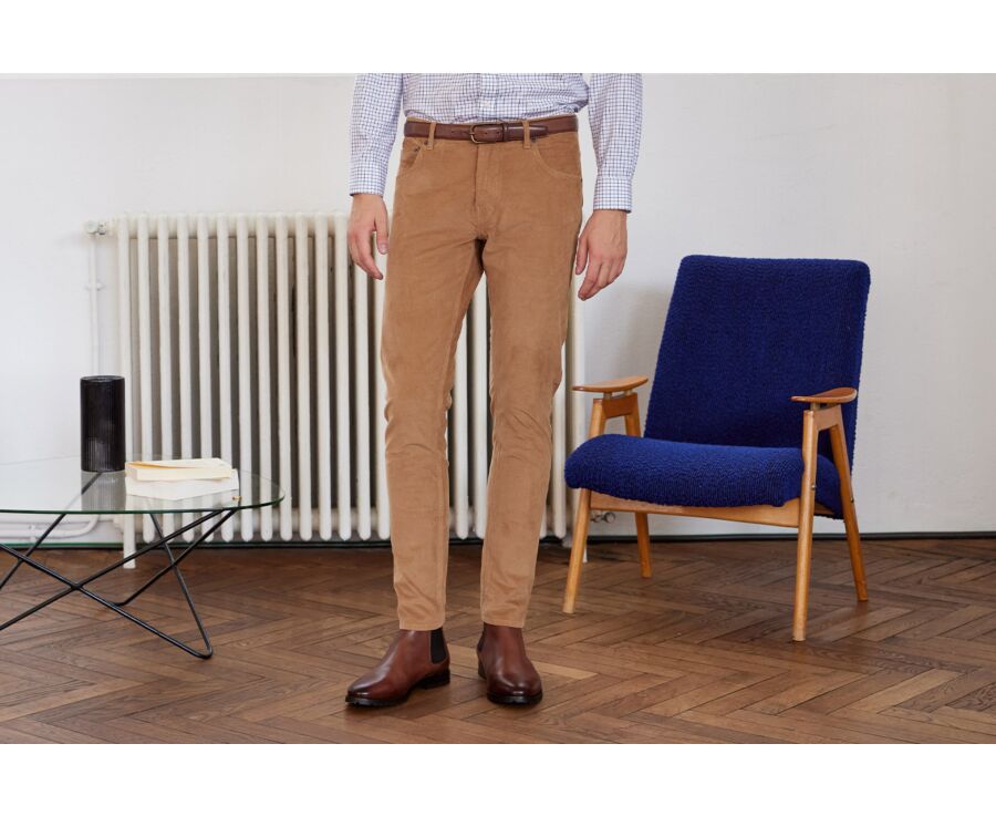 Corduroy Camel Men's 5 pocket Trousers  - KARS