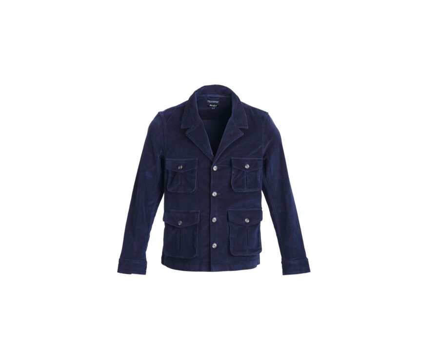 Men's Navy corduroy safari jacket - FLORENCIEN