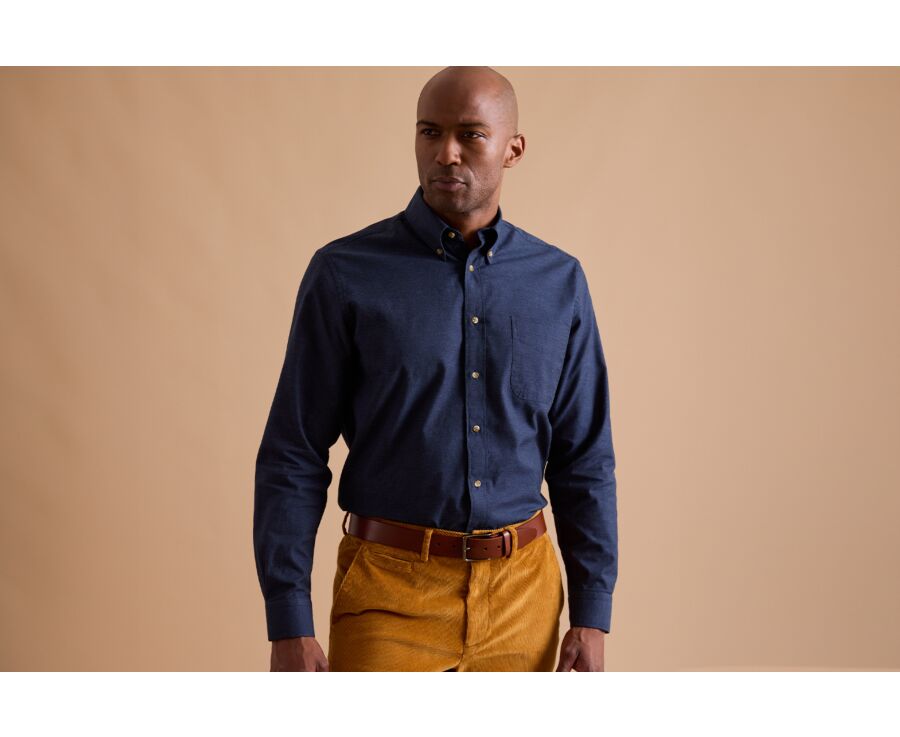 Navy Flannel shirt - ANDER