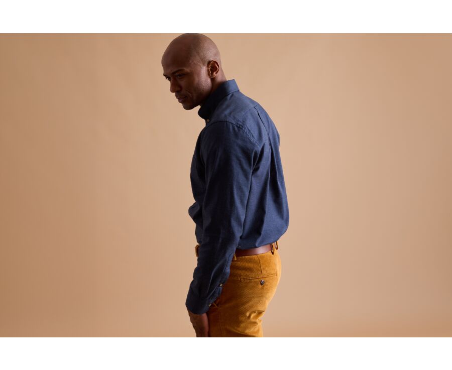 Navy Flannel shirt - ANDER