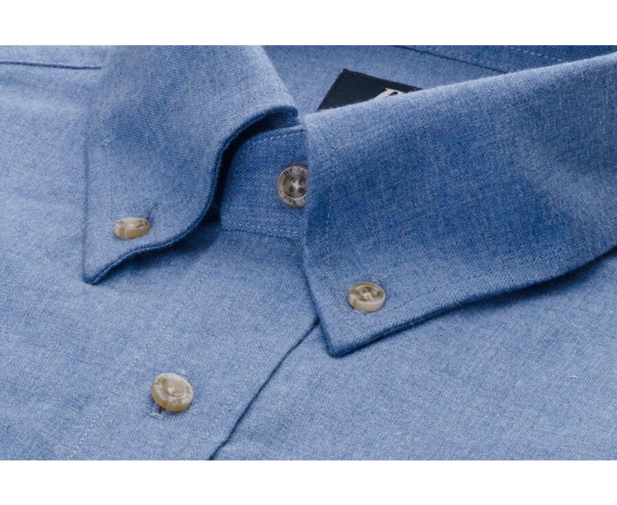 Flannel shirt - Blue Melange - ANDER