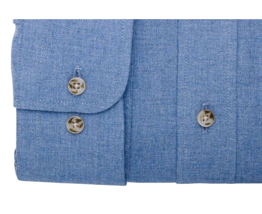 Flannel shirt - Blue Melange - ANDER