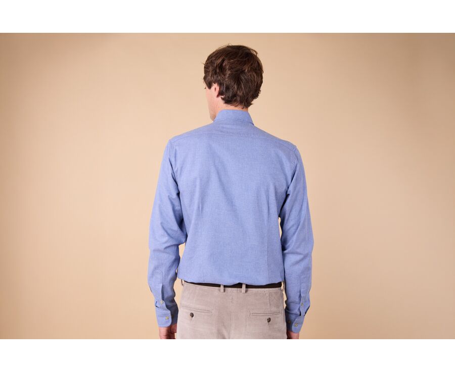 Flannel shirt - Blue Melange - ANDER