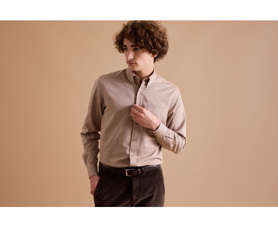 Camel Flannel shirt - ANDER