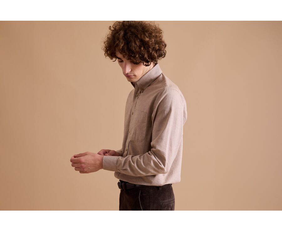 Camel Flannel shirt - ANDER