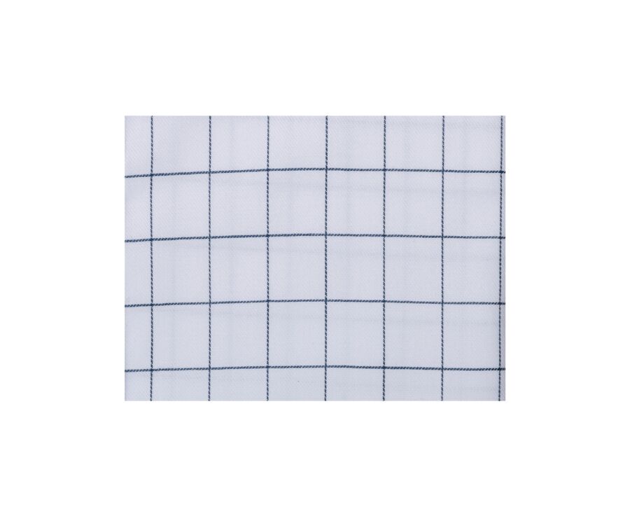 White shirt with green checks - Straight collar - SERGIUS