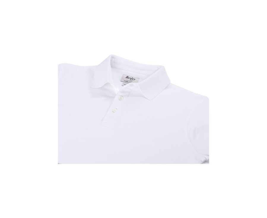 White Men's long sleeve polo shirt - ALEC II ML