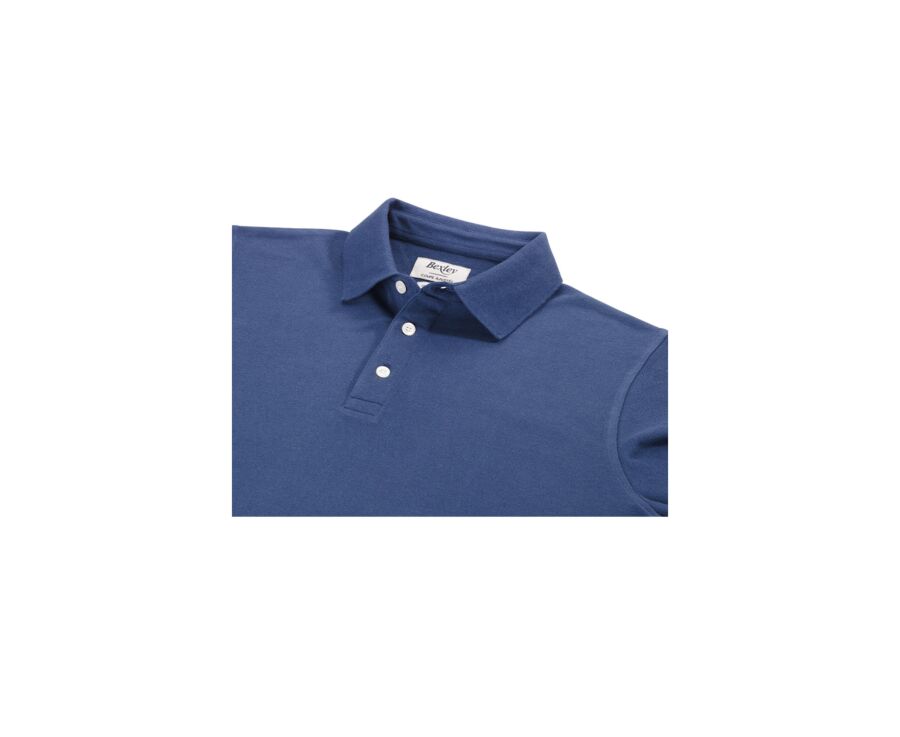 Blue Men's long sleeve polo shirt - ALEC II ML