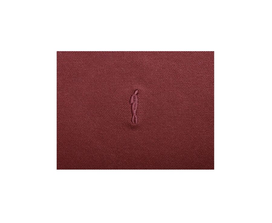 Burgundy Men's long sleeve polo shirt - ALEC II ML