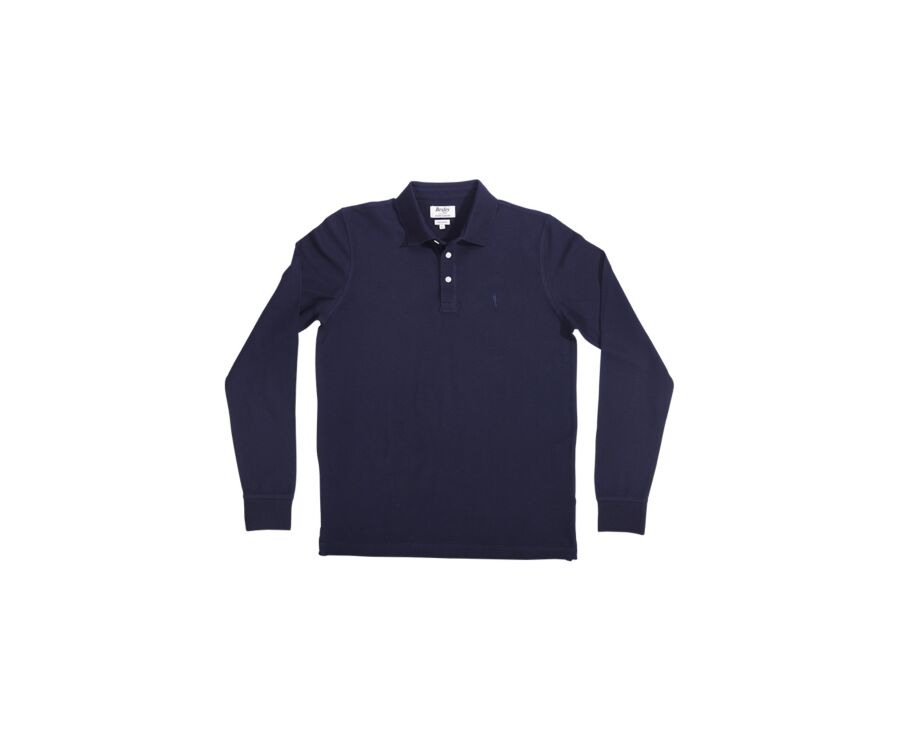 Navy Men's long sleeve polo shirt - ALEC II ML