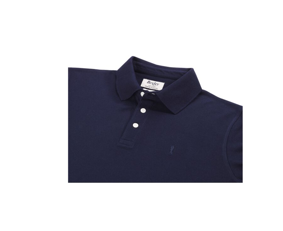 Navy Men's long sleeve polo shirt - ALEC II ML