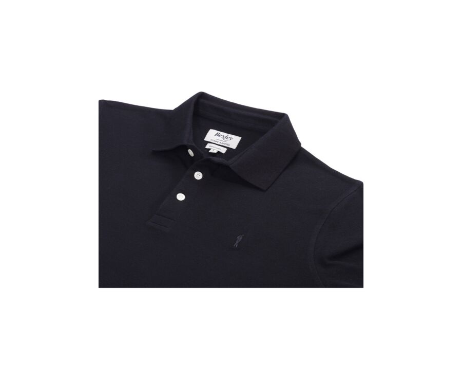 Black Men's long sleeve polo shirt - ALEC II ML