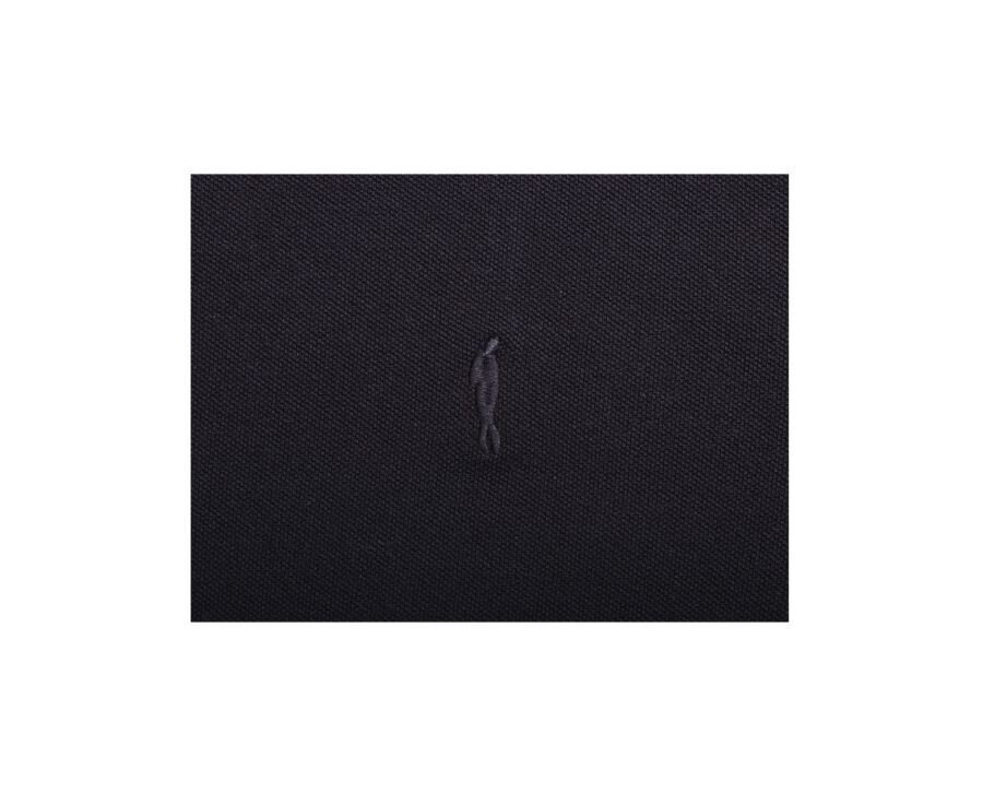 Black Men's long sleeve polo shirt - ALEC II ML