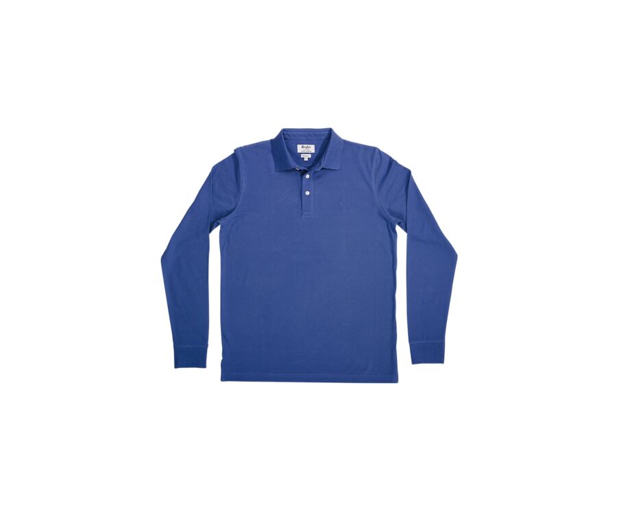 Royal Blue Men's long sleeve polo shirt - ALEC II ML