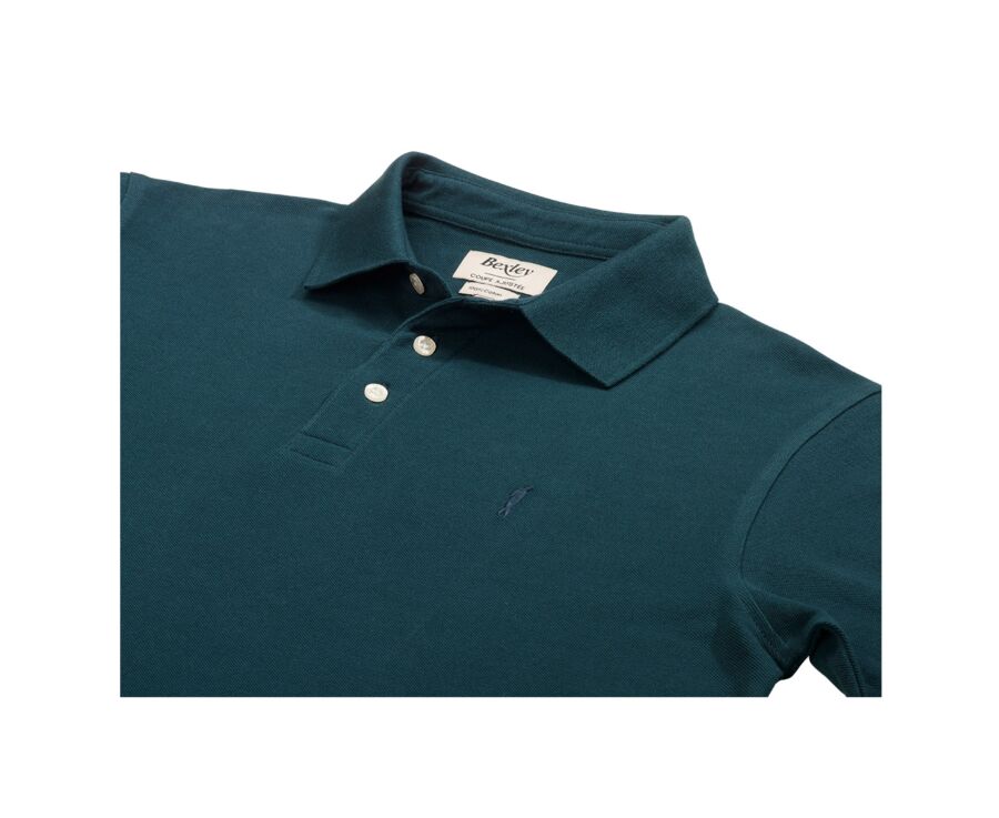 Dark Green - Men's long sleeve polo shirt - ALEC II ML