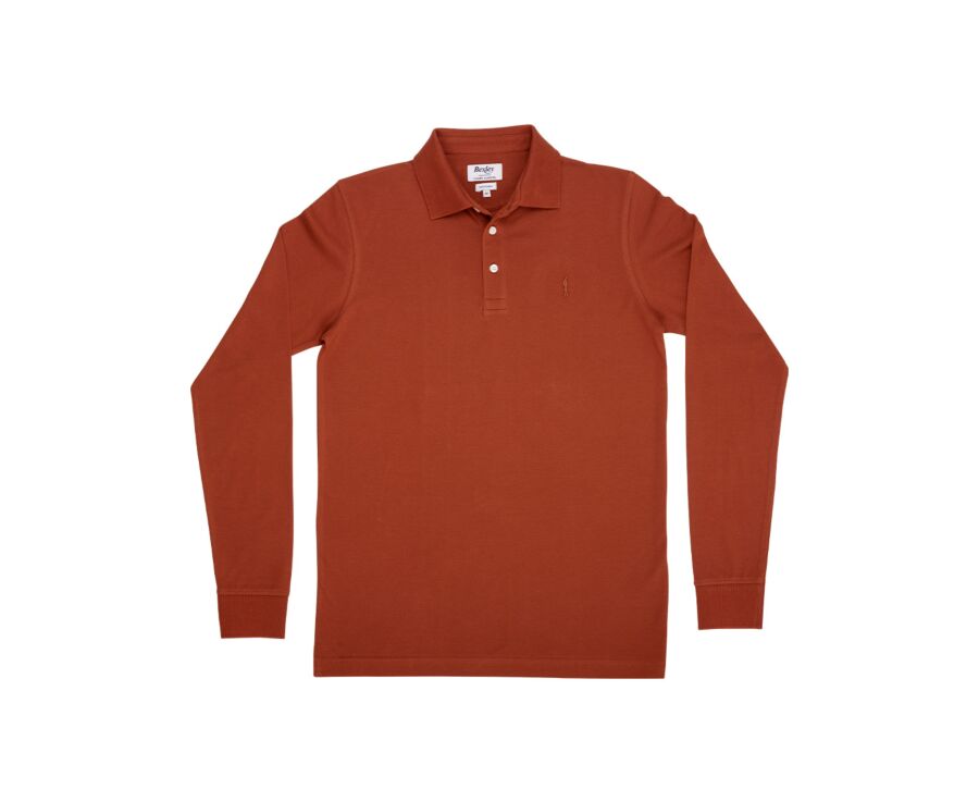 Rust Men's long sleeve polo shirt - ALEC II ML