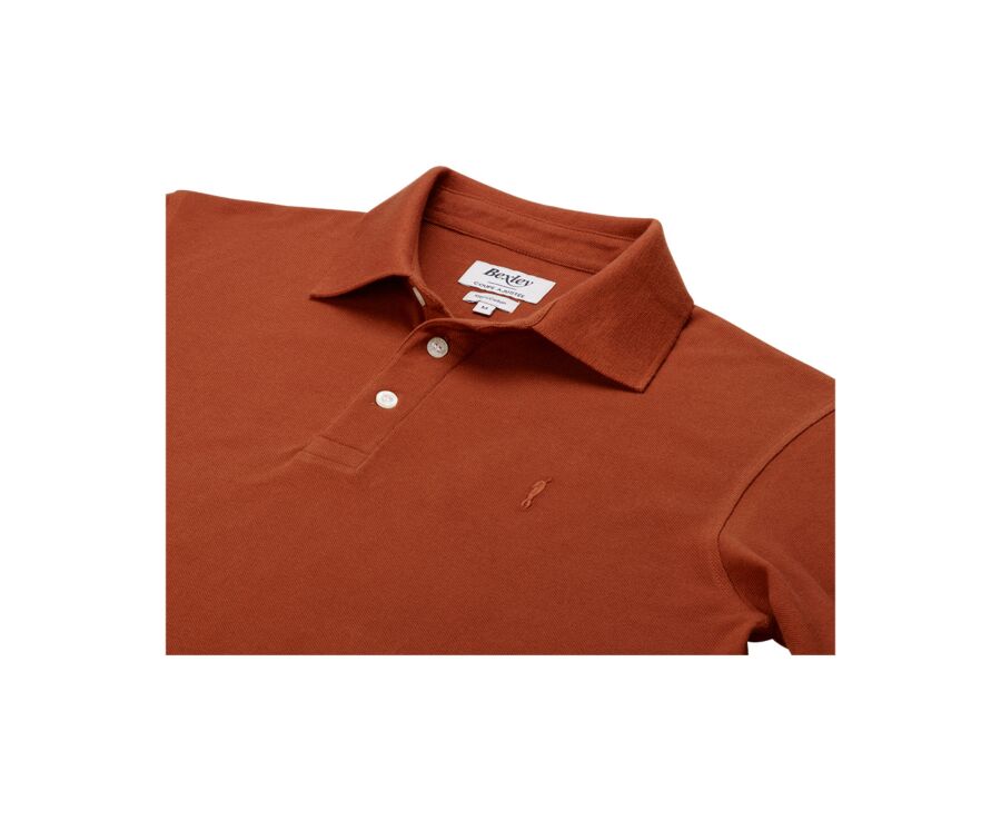 Rust Men's long sleeve polo shirt - ALEC II ML