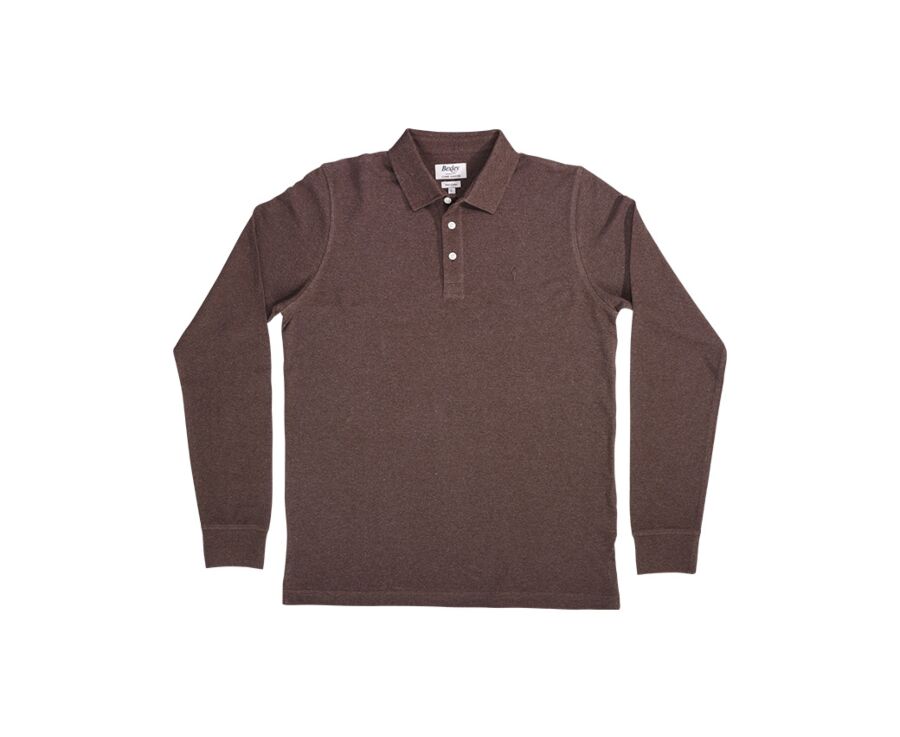 Dark chocolate melange polo shirt - ALEC II ML