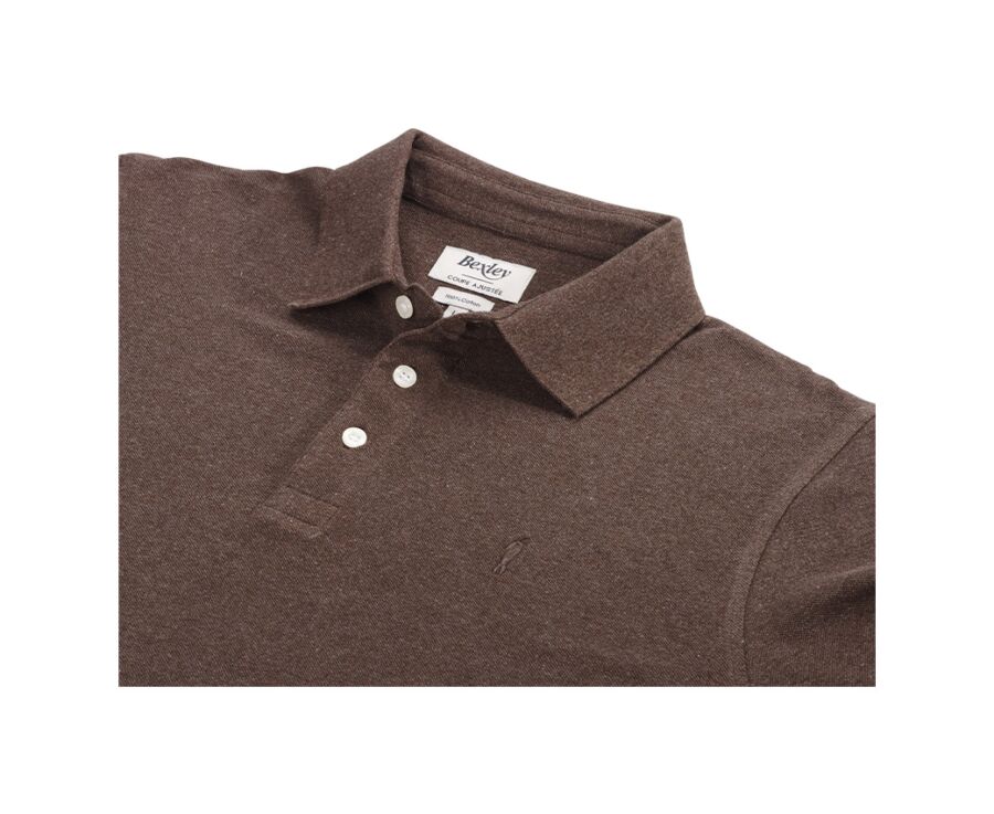 Dark chocolate melange polo shirt - ALEC II ML