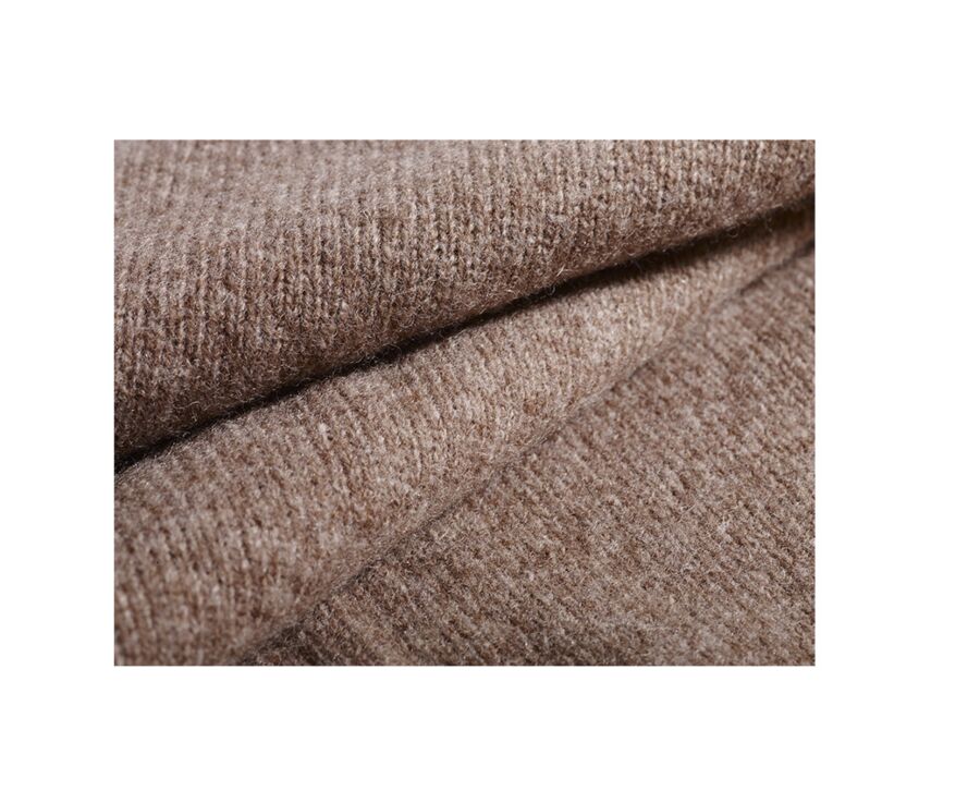 Brown Melange wool roll-neck jumper - KENNERIC