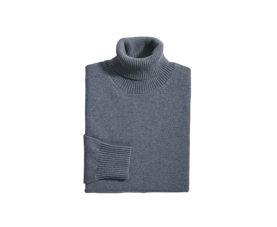 Green Melange wool roll-neck jumper - KENNERIC
