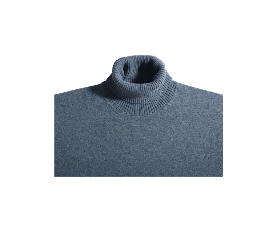 Green Melange wool roll-neck jumper - KENNERIC
