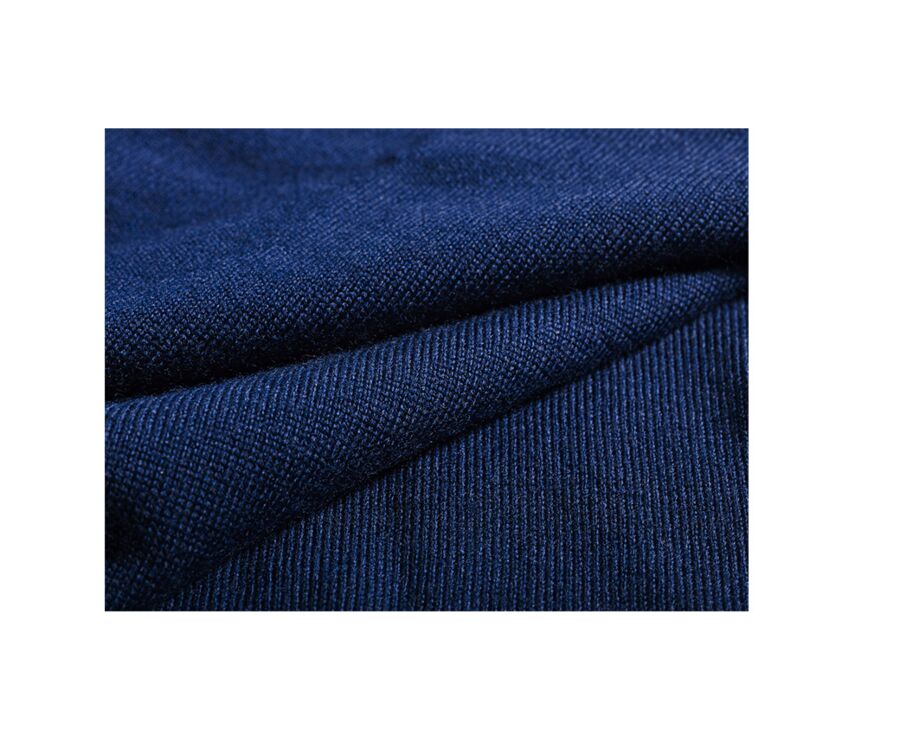 Navy Wool roll-neck jumper - EMERINOS