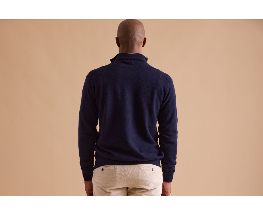Men's navy wool cardigan - KANTHER