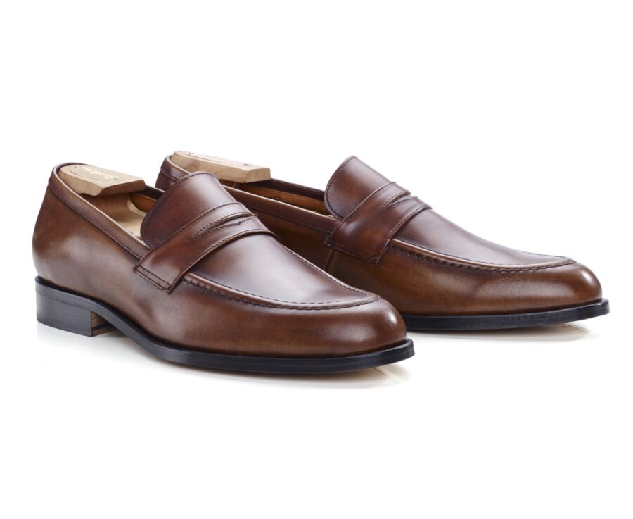 Patina Cognac men's loafers - DIXTON