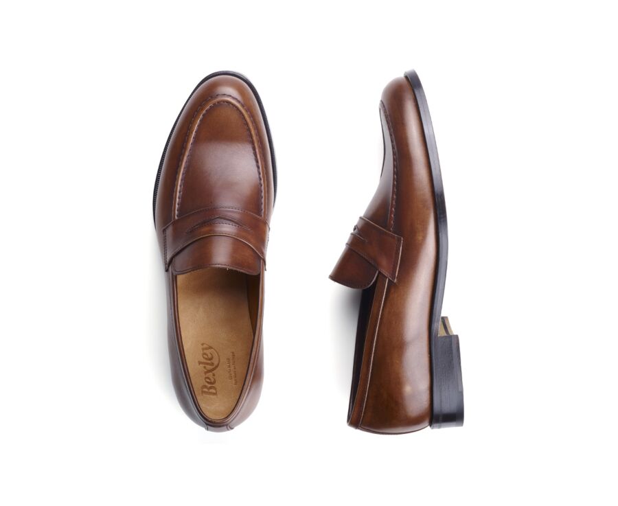 Patina Cognac men's loafers - DIXTON