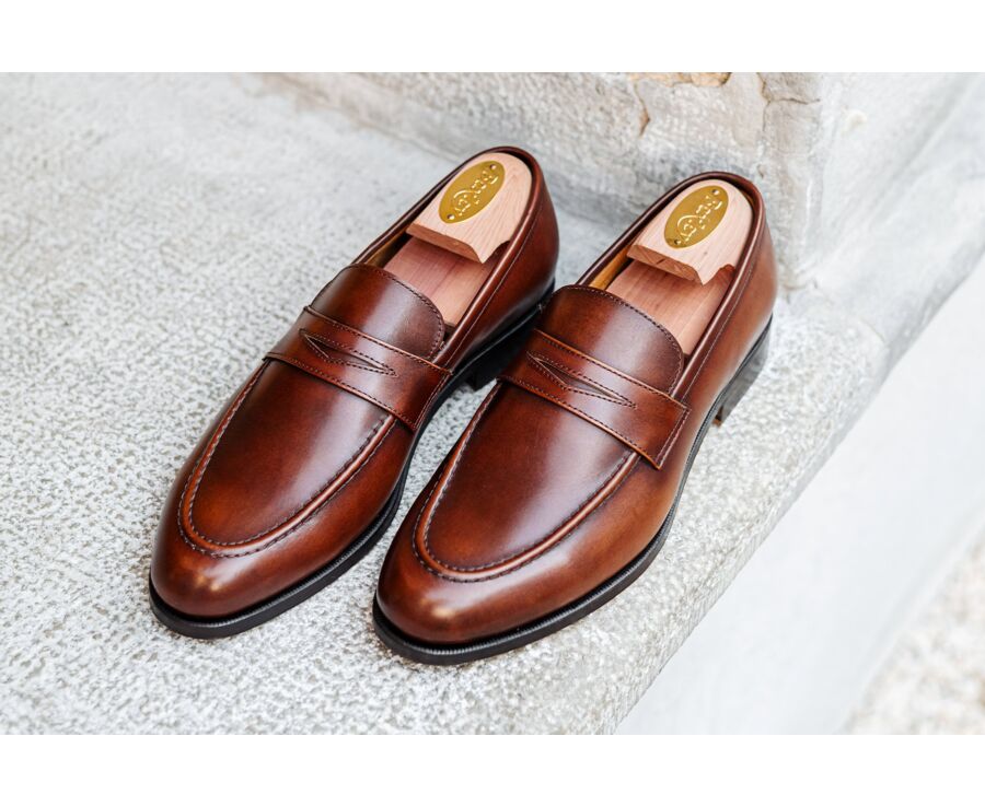 Patina Cognac men's loafers - DIXTON
